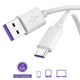 Type-C USB 5.A Süper Hızlı Type-C To USB Şarj Veri Kablosu